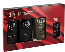 Fragrances, Perfumes, Cosmetics Set - American Crew Daily Trio Gift Set (shm/250ml + gel/250ml + sh/cr/150ml + oil/125ml)