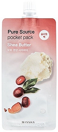 Shea Butter Face Mask - Missha Pure Source Pocket Pack Shea Butter — photo N1