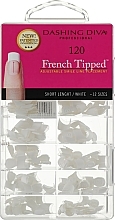 Fragrances, Perfumes, Cosmetics Short Nail Tips "French" - Dashing Diva French Tipped Short White 120 Tips