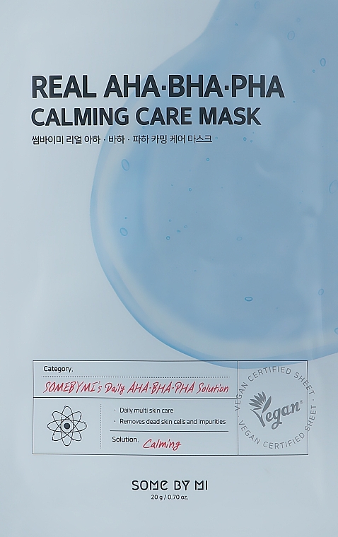 Aha Bha Pha Face Mask - Some By Mi Real Aha Bha Pha Calming Care Mask — photo N1