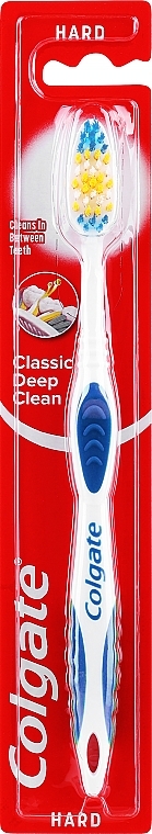 Hard Toothbrush 'Classic', dark blue - Colgate Classic Deep Clean Hard — photo N1