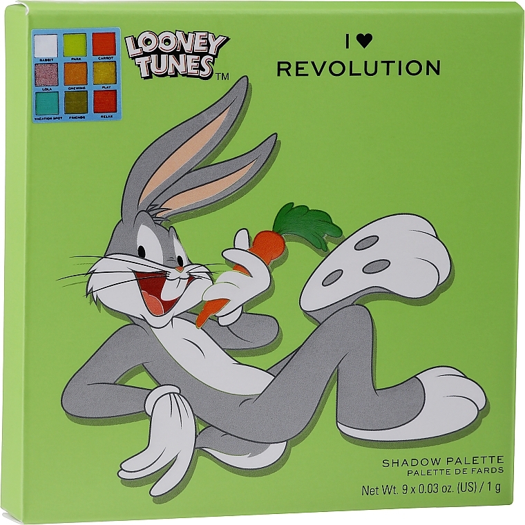 Eyeshadow Pallet, 9 colours - I Heart Revolution Looney Tunes Shadow Palette — photo N3