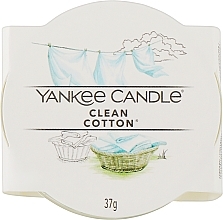 Scented Candle in Glass, mini - Yankee Clean Cotton Candle — photo N2