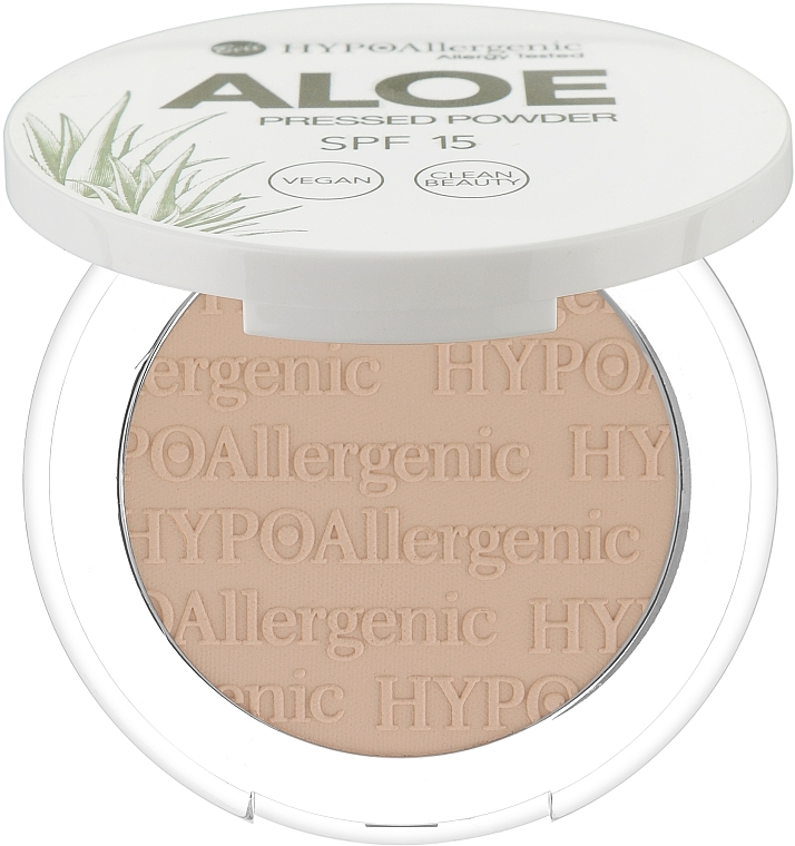 Pressed Powder with SPF15 - Bell Hypo Allergenic Aloe Pressed Powder SPF15 — photo N3