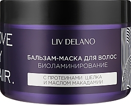 Fragrances, Perfumes, Cosmetics Biolamination Conditioner-Mask with Silk Proteins & Macadamia Oil - Liv Delano Love My Hair