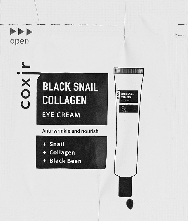 Anti-Ageing Eye Cream - Coxir Black Snail Collagen Eye Cream (sample) — photo N1