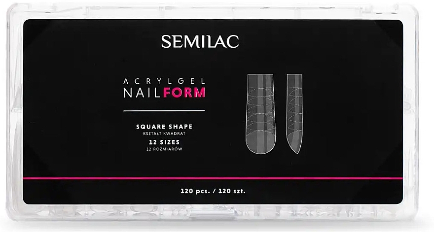 Nail Forms - Semilac Acrylgel Nail Form Square — photo N1