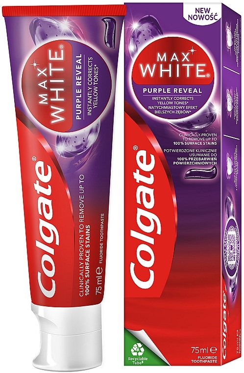 Refreshing Toothpaste - Colgate Max White Purple Reveal Toothpaste — photo N1