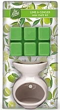Aromatherapy Set with Wax and Lamp 'Lime and Ginger' - Pan Aroma Wax Melt Burner Kit Lime & Ginger — photo N1