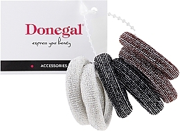 Fragrances, Perfumes, Cosmetics Hair Accessories Set 'Fashion Jewelry' FA-5623, dark brown, brown, grey - Donegal