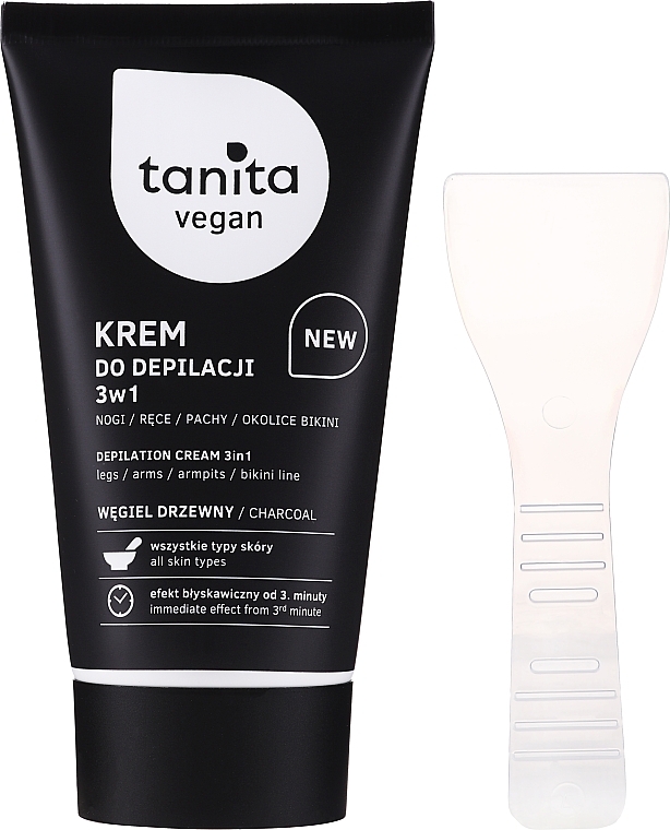 3-in-1 Vegan Charcoal Depilatory Cream - Tanita Vegan — photo N17