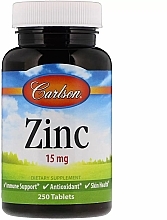 Fragrances, Perfumes, Cosmetics Dietary Supplement "Zinc", 15 mg - Carlson Labs Zinc