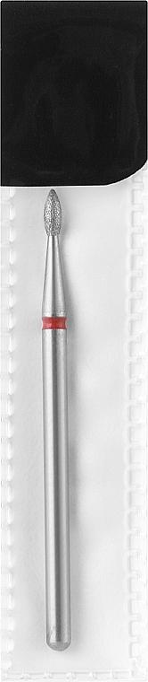 Nail File Drill Bit, bullet, 1,8 mm, red-silver - Head The Beauty Tools — photo N1