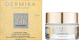 Youth Stimulant Face Cream - Dermika Luxury Gold 24K Total Benefit 55+ — photo N2