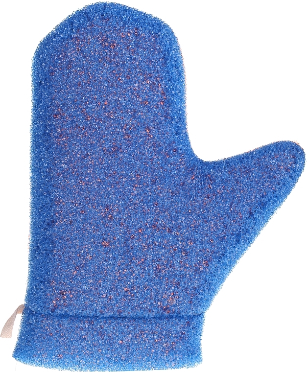 Massage Mitt, 6021, blue-orange - Donegal Aqua Massage Glove — photo N2