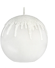 Fragrances, Perfumes, Cosmetics White Icicles Decorative Candle, ball, 10cm - Artman Christmas