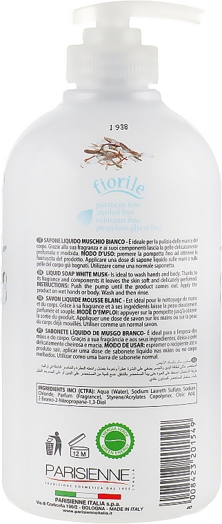 Liquid Soap "White Musk" - Parisienne Italia Fiorile White Musk Liquid Soap — photo N2