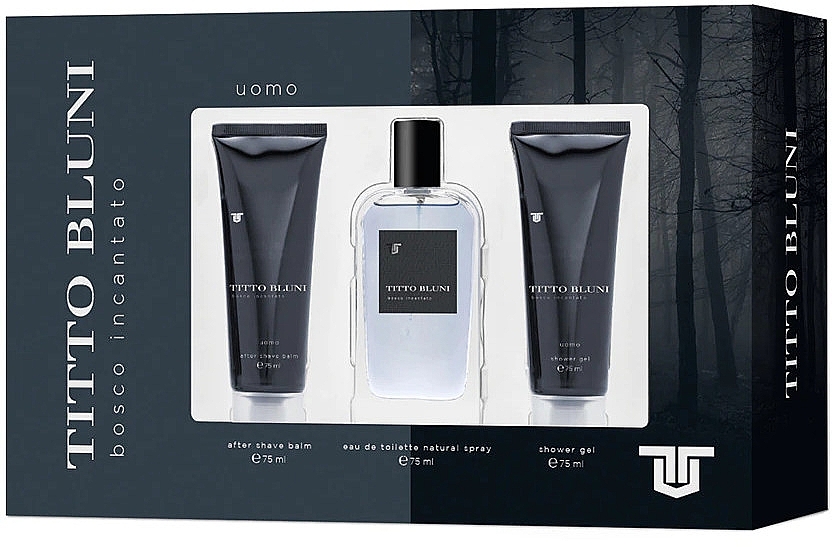 Titto Bluni Bosco Incantato Uomo - Set (edt/75 ml + ash/balm/75 ml + sh/gel/75 ml) — photo N1