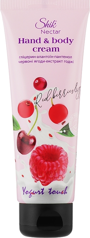 Hand & Body Cream 'Red Berries & Goji Extract' - Shik Nectar Yogurt Touch Hand & Body Cream — photo N1