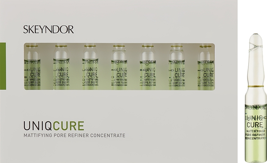 Mattifying Face Ampoules for Enlarged Pores - Skeyndor Uniqcure Mattifying Pore Refiner Concentrate — photo N1