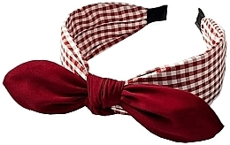 Fragrances, Perfumes, Cosmetics Pin-Up Hair Hoop, checkered, red bow - Ecarla