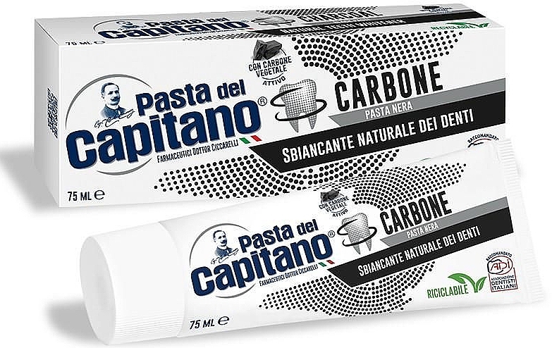 Activated Charcoal Toothpaste - Pasta Del Capitano Charcoal — photo N3