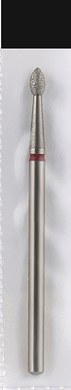 Diamond Nail File Drill Bit, bullet, L-4 mm, 2.3 mm, red - Head The Beauty Tools — photo N1