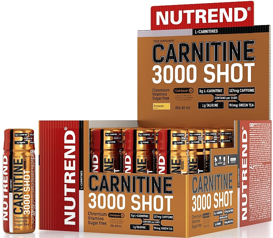 Dietary Supplement - Nutrend Carnitine 3000 Shot Pineapple — photo N1