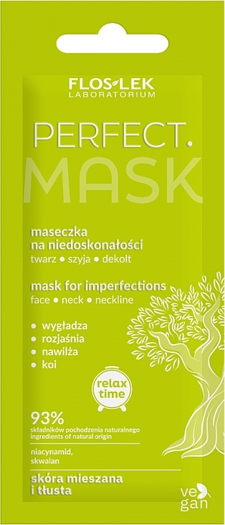 Anti-Imperfections Mask for Face, Neck & Décolleté - Floslek Perfect Mask — photo N1