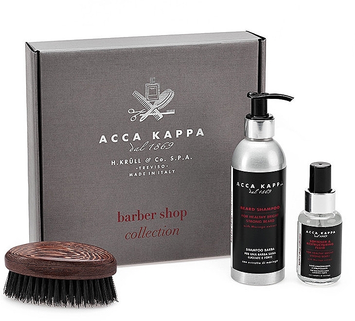 Acca Kappa - Barber Shop Collection (sh/200ml + fluid/50ml + brush/1pc) — photo N1