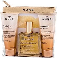 Fragrances, Perfumes, Cosmetics Set - Nuxe Trousse Travel with Nuxe Prodigieuse Collection (oil/100ml + lot/100ml + oil/100ml)