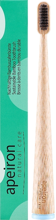 Bamboo Toothbrush, light blue - Apeiron — photo N2