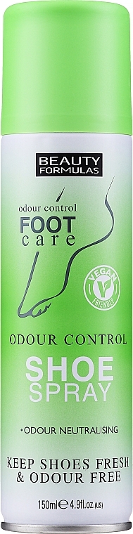 Shoe Deodorant - Beauty Formulas Shoe Odour Control Spray — photo N1