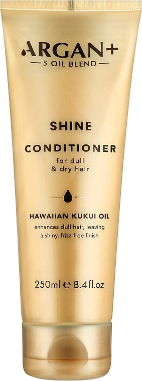 Shine Conditioner for Dry and Dull Hair - Argan+ Shine Conditioner Hawaiian Kukui Oil — photo N1