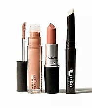 Fragrances, Perfumes, Cosmetics Set - M.A.C Stars Of The Party Kit Neutral (lipstick/3g + lip/primer/1.7g + lipglass/3.1g)