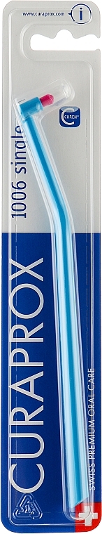 Single-Tufted Toothbrush 'Single CS 1006', blue and pink - Curaprox — photo N2