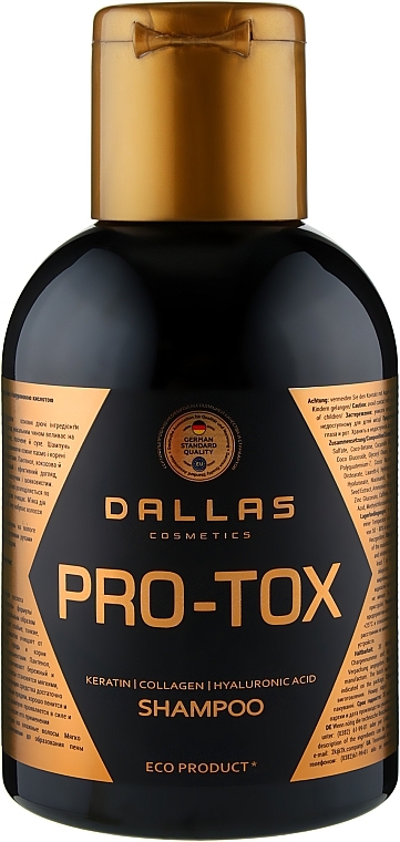 Keratin, Collagen & Hyaluronic Acid Shampoo - Dallas Cosmetics Pro-Tox Shampoo — photo N2