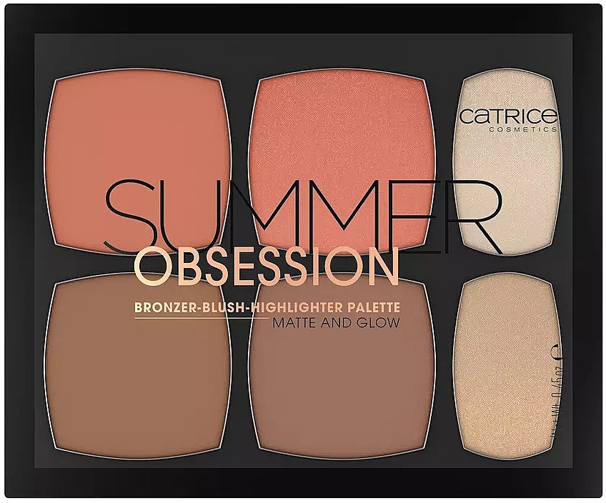 Makeup Palette - Catrice Summer Obsession Bronzer Blush Highlighter Palette Matte And Glow — photo N2