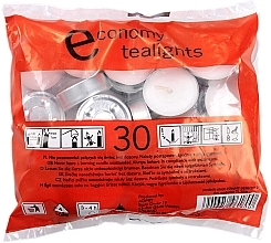 Fragrances, Perfumes, Cosmetics Unscented Tealights, 30 pcs - Admit Economy Tealights Candles