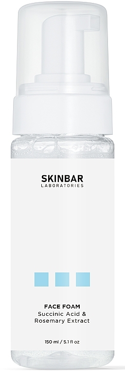 Face Cleansing Foam with Amber Acid & Rosemary Extract - SKINBAR Succinic Acid & Rosemary Extract Face Foam — photo N6