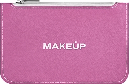 Flat Cosmetic Bag 'Autograph', pink - MAKEUP Cosmetic Bag Flat Pink — photo N1