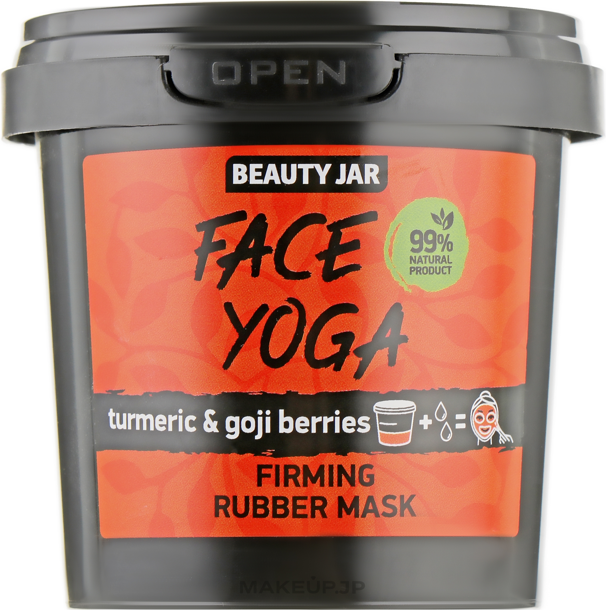 Peel-Off Face Mask with Turmeric & Goji Berry Extracts - Beauty Jar Fase Yoga Firming Rubber Mask — photo 20 g