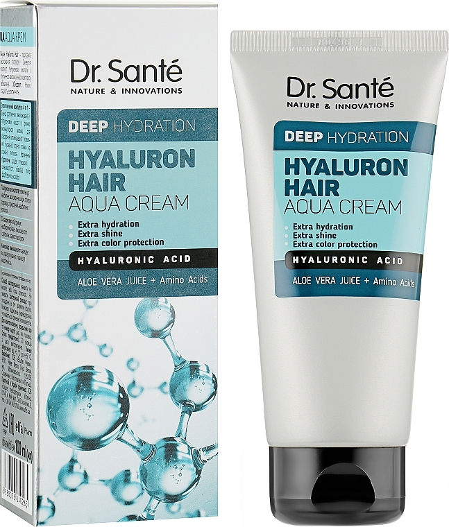 Deep Moisturizing Hair Cream - Dr. Sante Hyaluron Hair Deep Hydration Aqua Cream — photo N2