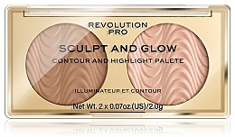 Face Contour Palette - Makeup Revolution Pro Sculpt And Glow — photo N1