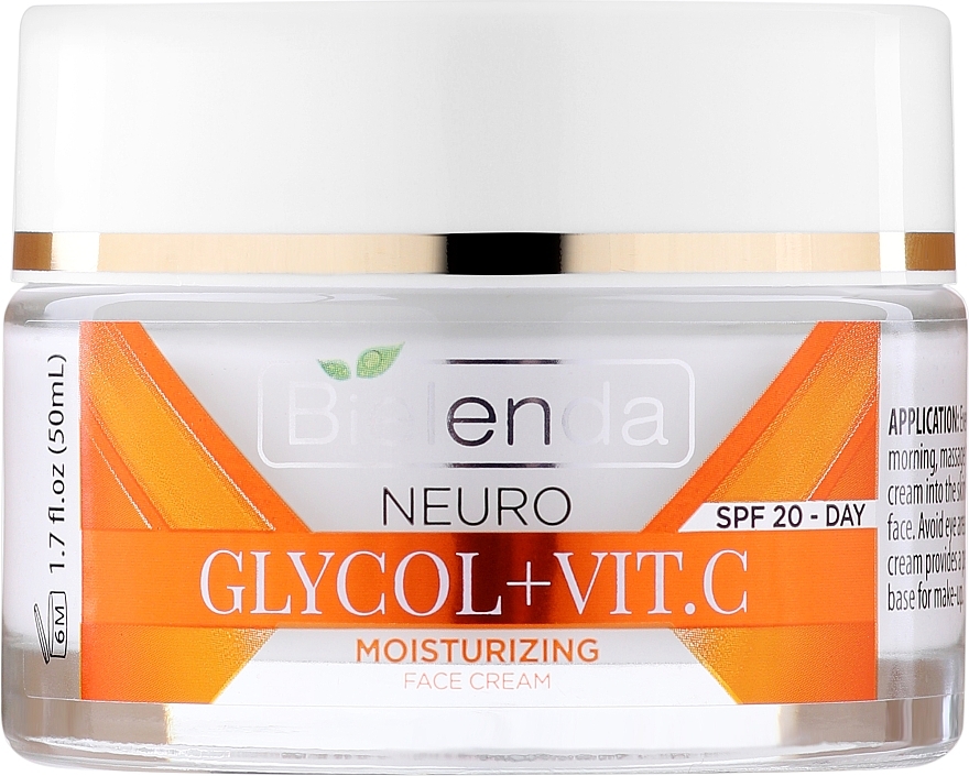 Moisturizing Day Face Cream SPF20 - Bielenda Neuro Glycol + Vit.C Day Cream — photo N1