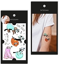 Fragrances, Perfumes, Cosmetics Temporary Tattoo "Sloths" - Tattooshka