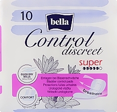 Women Urological Pads, 10 pcs - Bella Control Discreet Super Bladder Control Pads — photo N1