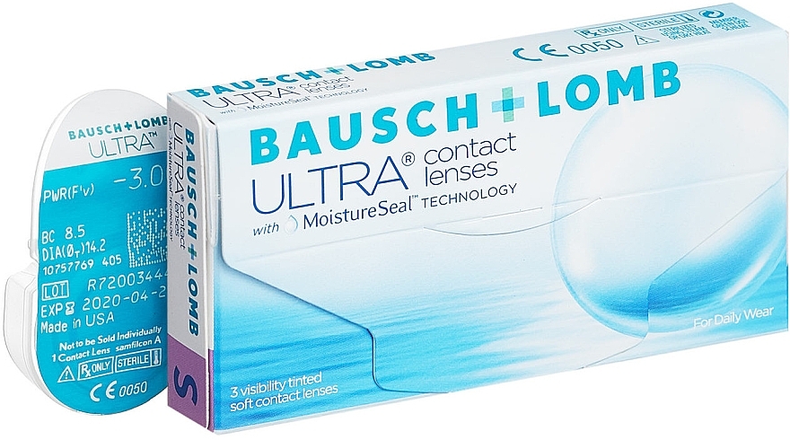 Contact Lenses, curvature 8.5mm, 3 pcs - Bausch & Lomb Ultra — photo N1