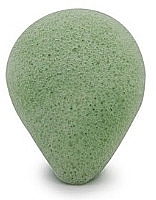 Face Wash Sponge, drop "Green Tea" - Bebevisa Konjac Sponge — photo N1