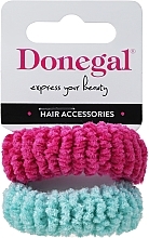 Fragrances, Perfumes, Cosmetics Elastic Hair Bands, pink & mint, 2 pcs - Donegal Ponytail Holder Woolly